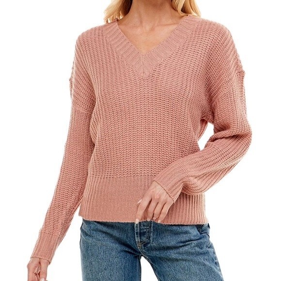 NO COMMENT
Juniors' Ikeddi V-Neck Tie-Back Sweater size M cameo brown - Picture 1 of 6